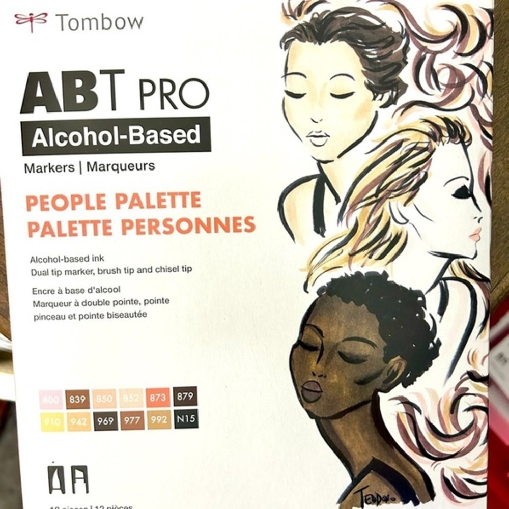 People palette 12 Tombow dual ended alcohol markers new in package
